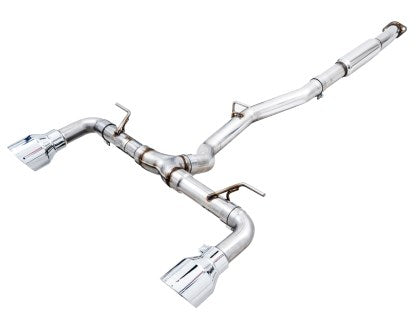 AWE Track Edition Exhaust for Subaru BRZ / Toyota GR86 / Toyota 86 / Scion FR-S - Chrome Silver Tips