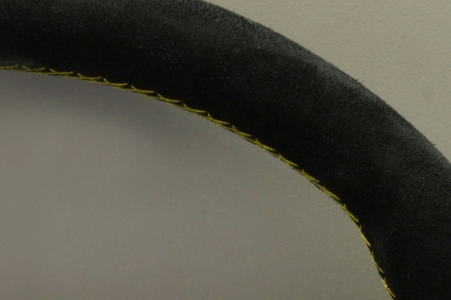 Nardi Personal Steering Wheel - Neo Grinta Black Suede/Yellow Stitching 330mm