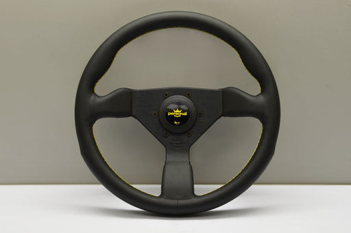 Nardi Personal Steering Wheel - Neo Grinta Black Leather/Yellow Stitching 330mm