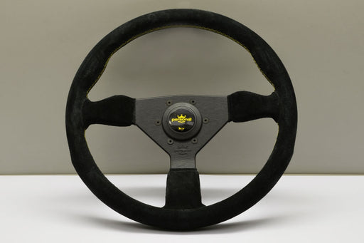 Nardi Personal Steering Wheel - Neo Grinta Black Suede/Yellow Stitching 350mm