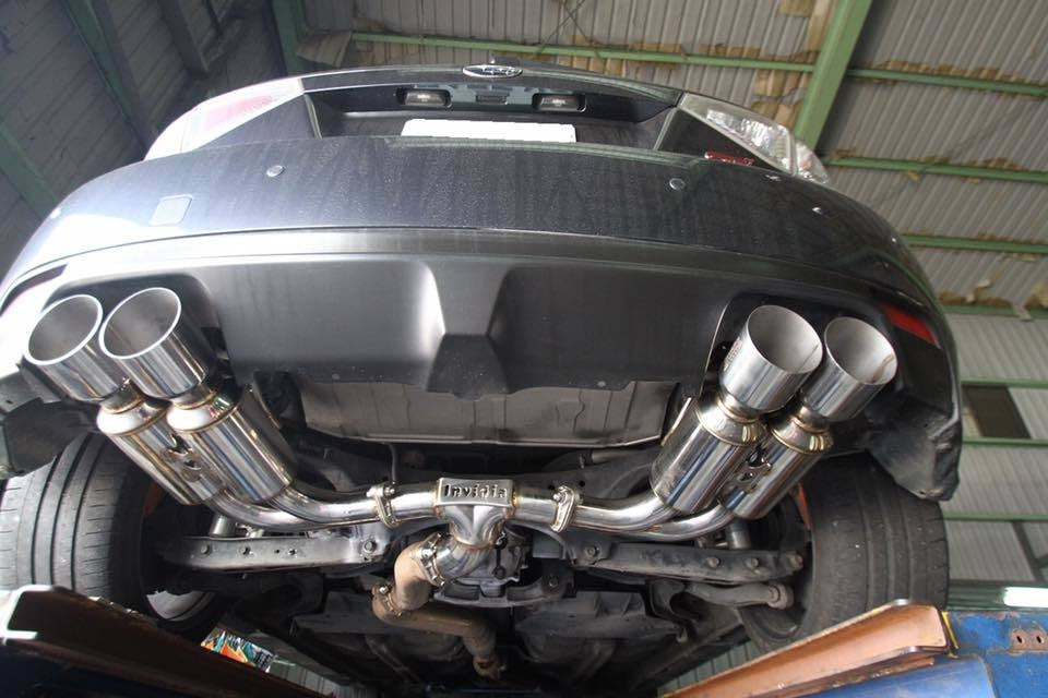 Invidia R400 Catback Exhaust - Subaru WRX STI 2008-2014/WRX 2011-2014 Hatch (Titanium Tips)