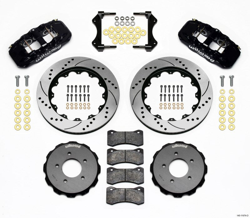 Wilwood AERO6 Front Hat Kit 14.00 Drilled 99-06 BMW E46