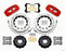 Wilwood AERO6 Front Hat Kit 14.00 Drilled Red 2007-2011 BMW E90 Series w/Lines