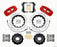 Wilwood AERO6 Front Hat Kit 15.00 Drilled Red 2007-2011 BMW E90 Series w/Lines