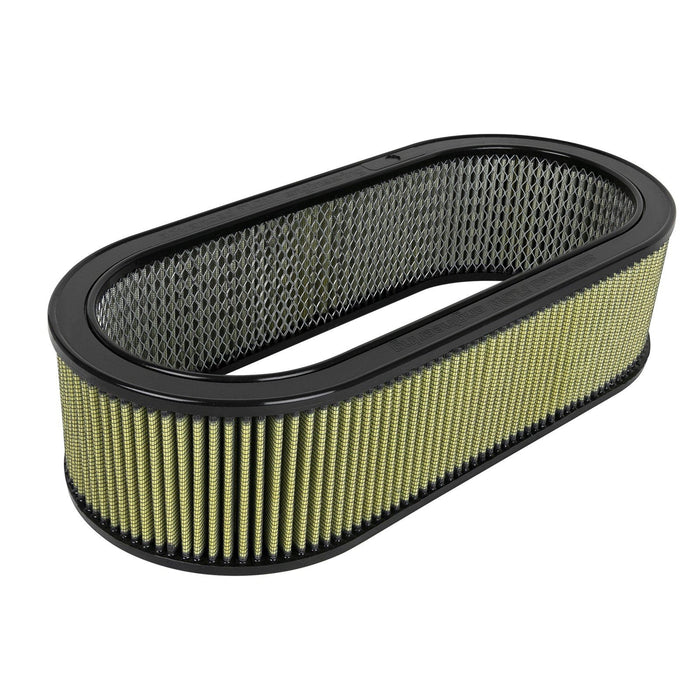 aFe Power Magnum Flow Universal Oval Racing Filter w/ Pro GUARD 7 Media 18-1/8 IN L x 7-1/4 IN W x 6 IN H w/ Expanded Metal