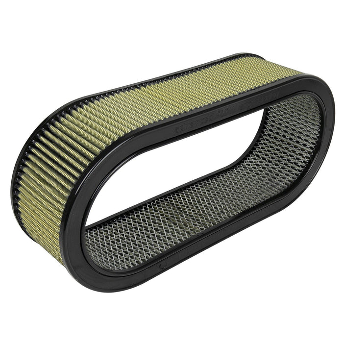 aFe Power Magnum Flow Universal Oval Racing Filter w/ Pro GUARD 7 Media 18-1/8 IN L x 7-1/4 IN W x 6 IN H w/ Expanded Metal