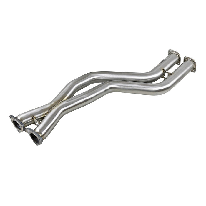 aFe Power Twisted Steel 2-1/2 IN 304 Stainless Steel Race Series X-Pipe BMW M3 (E46) 01-06 L6-3.2L S54