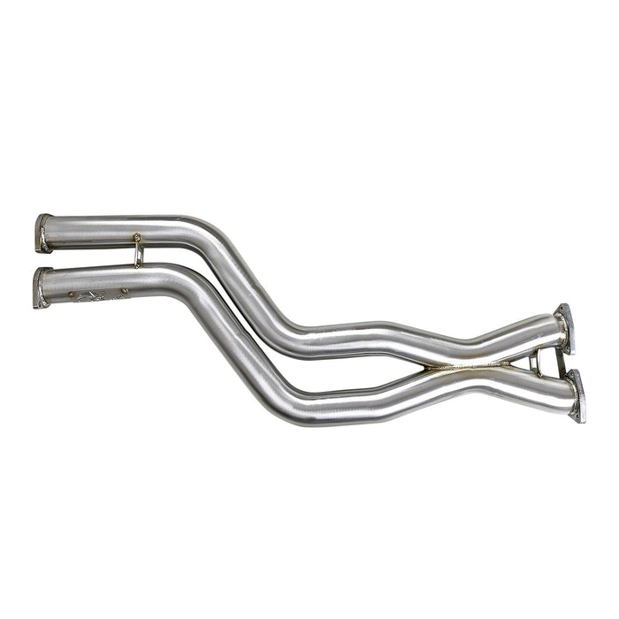 aFe Power Twisted Steel 2-1/2 IN 304 Stainless Steel Race Series X-Pipe BMW M3 (E46) 01-06 L6-3.2L S54