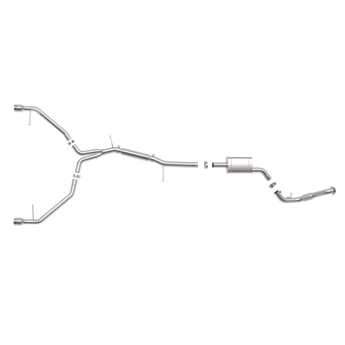 aFe Power Mach Force-Xp 3 IN to 2-1/2 IN Stainless Steel Cat-Back Exhaust System Audi A4 (B9) 17-19 L4-2.0L(t)