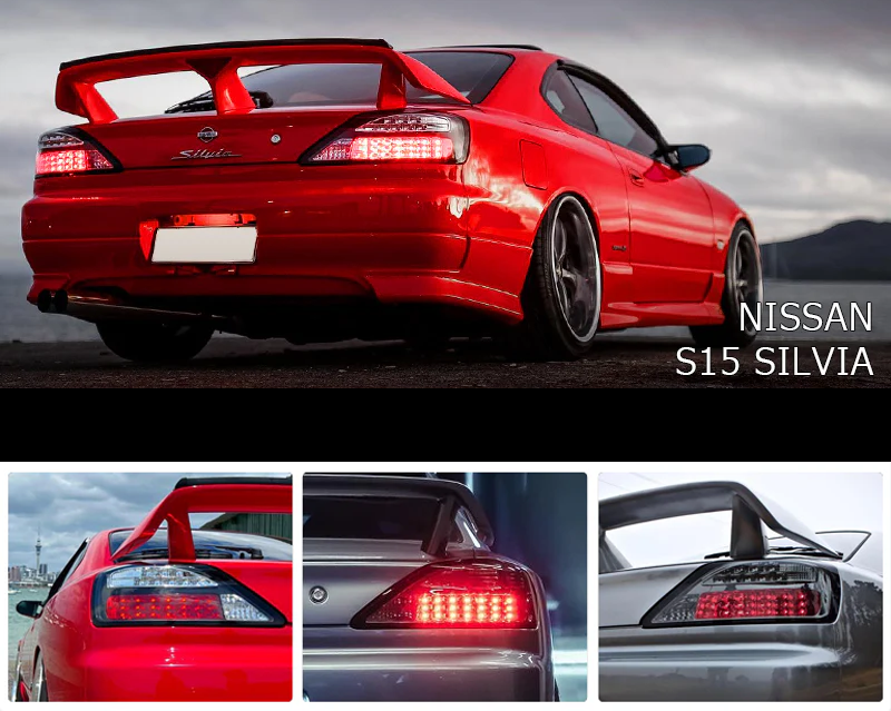 78 WORKS LED TAIL LIGHTS VERSION 2 BLACK - S15