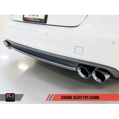 AWE Tuning Audi C7 / C7.5 S7 4.0T Touring Edition Exhaust - Polished Silver Tips