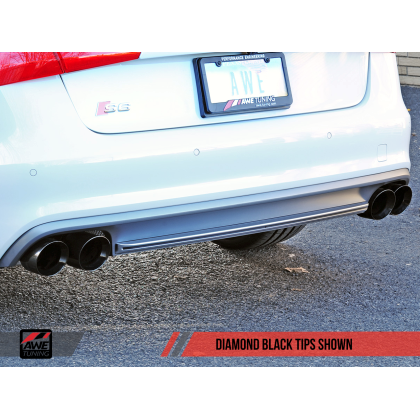 AWE Tuning Audi C7 / C7.5 S7 4.0T Touring Edition Exhaust - Diamond Black Tips