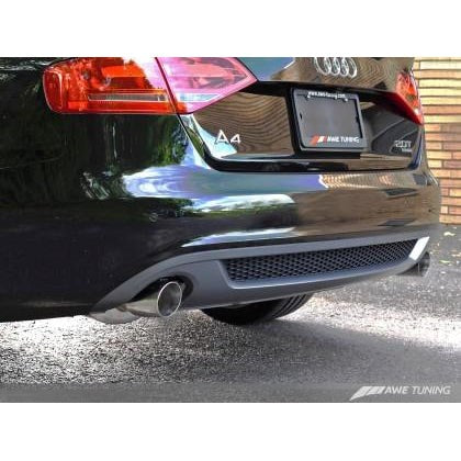 AWE Tuning Audi B8 A4 Touring Edition Exhaust - Dual Outlet Polished Silver Tips