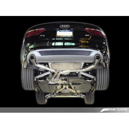 AWE Tuning Audi B8 A5 3.2L Track Edition Exhaust System - Dual 3.5in Polished Silver Tips