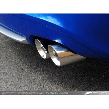 AWE Tuning Audi B8 A5 3.2L Track Edition Exhaust System - Quad 90mm Slash Cut Silver Tips