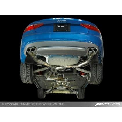 AWE Tuning Audi B8 A5 3.2L Track Edition Exhaust System - Quad 90mm Slash Cut Black Tips