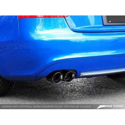 AWE Tuning Audi B8 A5 3.2L Track Edition Exhaust System - Quad 90mm Slash Cut Black Tips