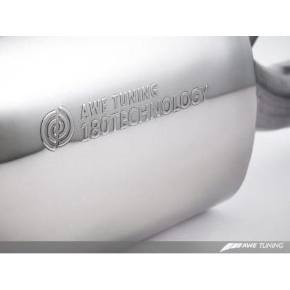 AWE Tuning Audi B8 A5 2.0T Touring Edition Single Outlet Exhaust - Polished Silver Tips