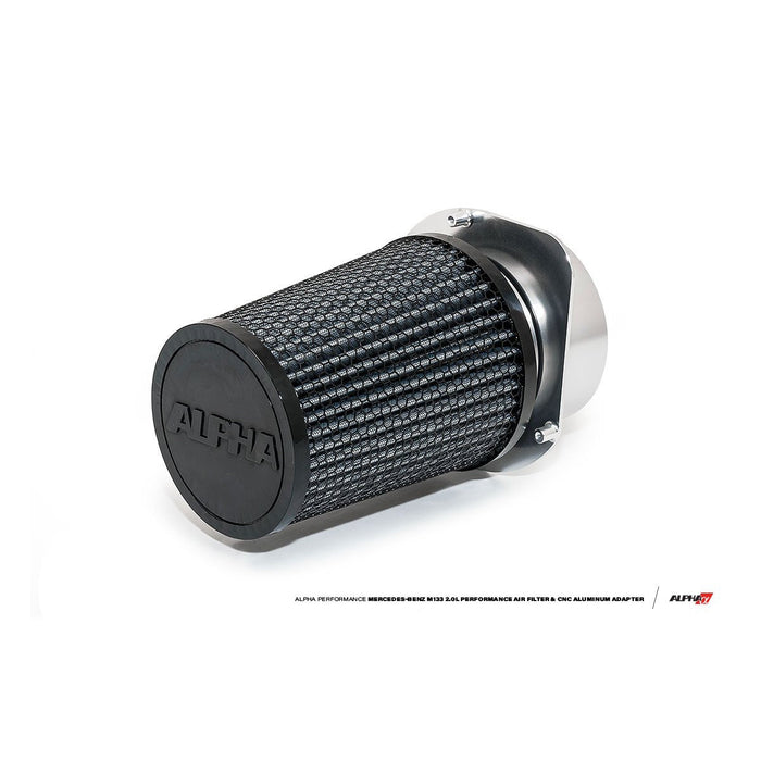 AMS Alpha Mercedes-Benz AMG M133 2.0L Performance Air Filter & CNC Aluminum Adapter