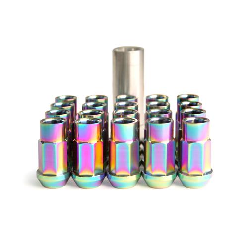 BLOX Racing 7-Sided Forged TI Extended Lug Nut Set