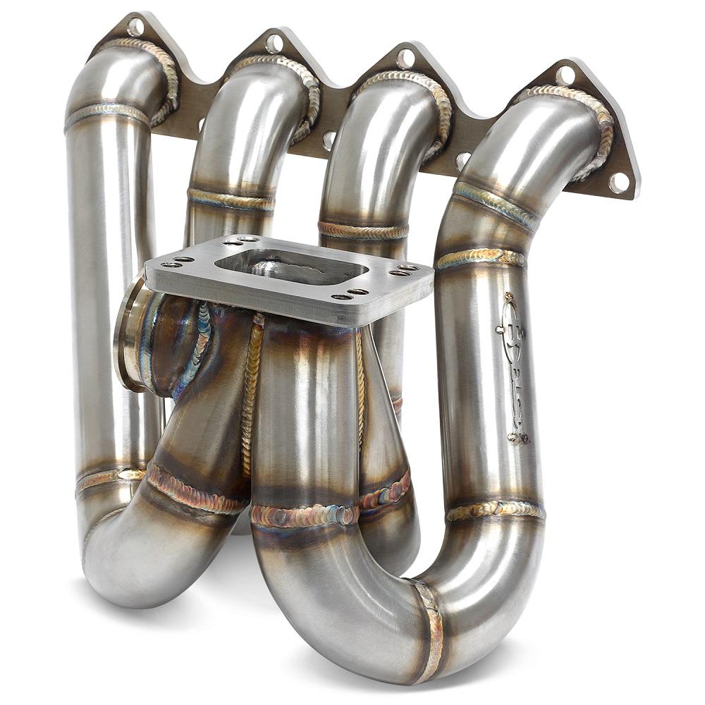 BLOX Racing Top Mount Turbo Manifold (T3+T4 Dual Pattern 46mm) - Honda B-Series