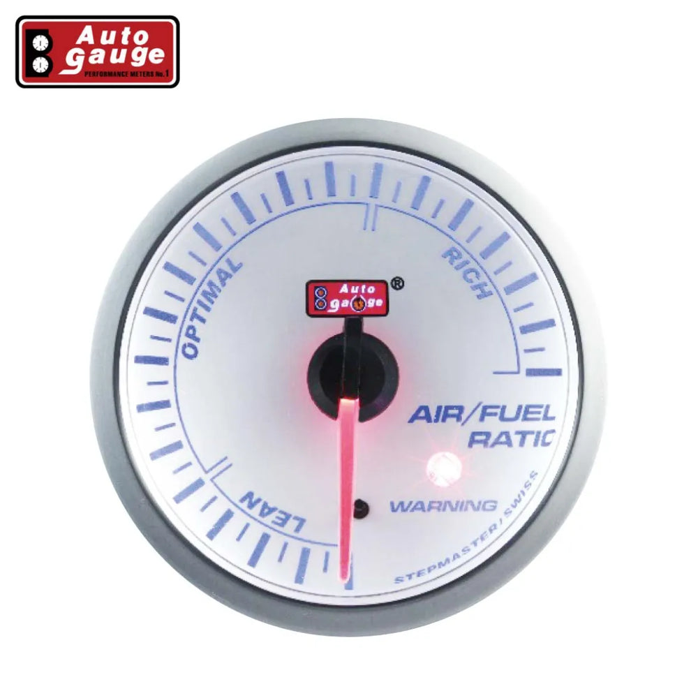 Autogauge 2" White Stepper Gauge - Air/Fuel Ratio