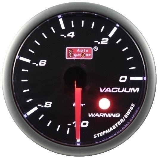 Autogauge Smoked 60mm Stepper Gauge - Vacuum